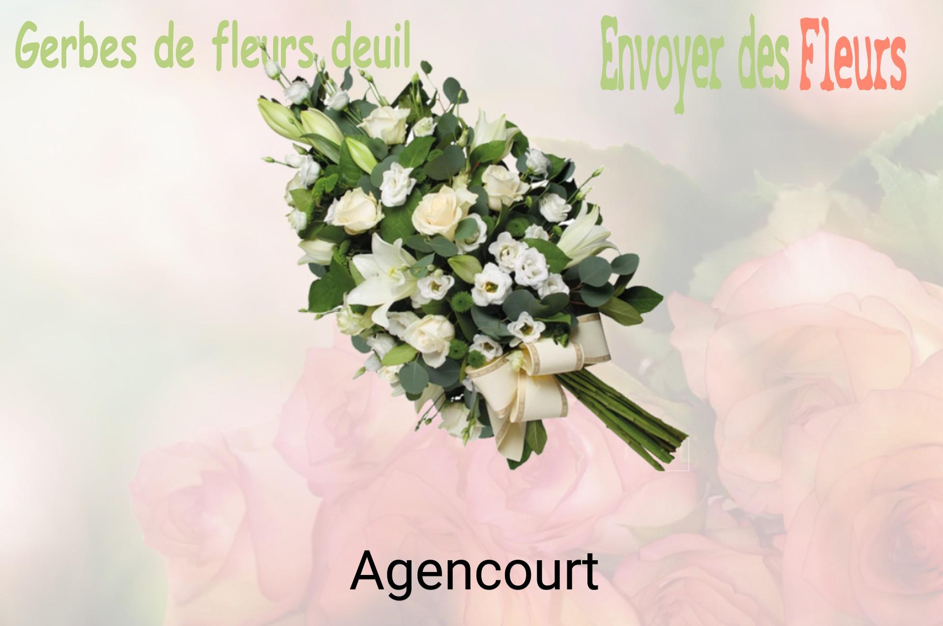 Gerbe de fleurs de deuil livrée à Agencourt